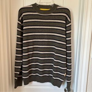 Classic Striped Crewneck Sweater for Men- Camel Active